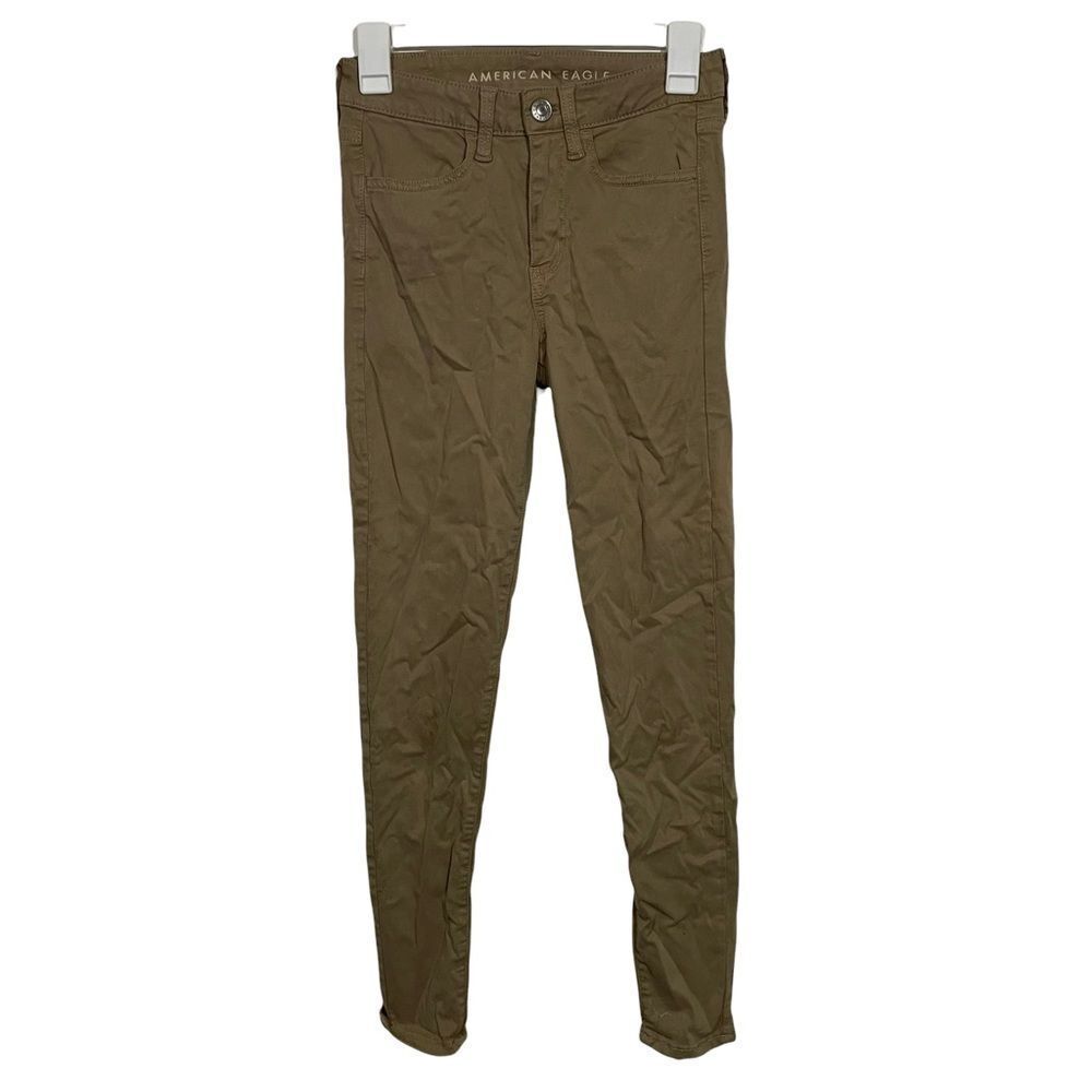 American Eagle Tan High Waisted Skinny Jeans